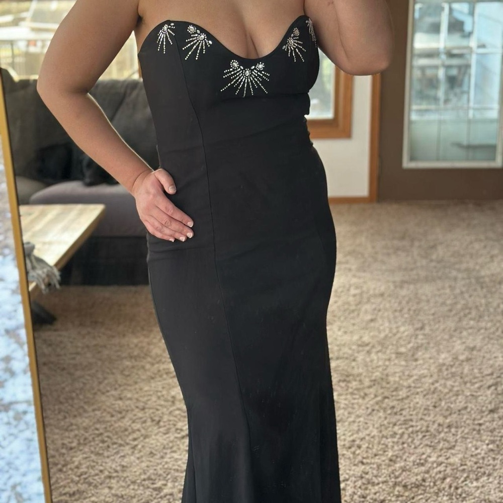 Hello Molly black strapless dress